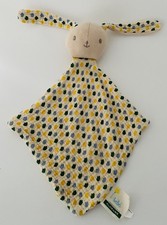 6552🌟Doudou Plat Mouchoir KLORANE Lapin Beige Écru Beige Vert Bleu Jaune