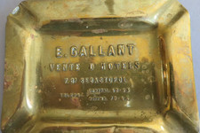 ancien Cendrier Coupelle publicitaire en cuivre