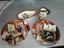 LOT  4 OBJETS BRETONS PORCELAINE  ST JEAN DE BRETAGNE ET M .Y  BOUTAIN VENDEE