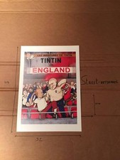 PRINT TINTIN DRAN ART 44X32  STAMPED LIMITED EDITION PARIS POP UP