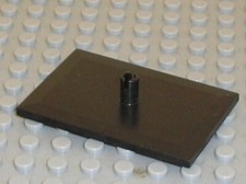 LEGO Black Train Bogie Plate Tile Modified 6x4 5mm Pin Ref 4025 Set 4559 4555 