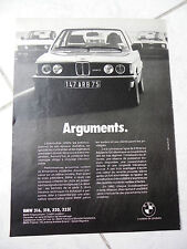 Publicité Bmw 316 318 320 323i E21 1980 advert presse coupure publicitaire