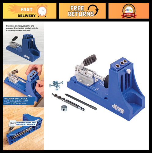Adjustable pocket hole jig - hole,