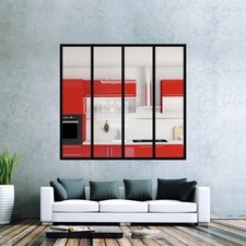 Verrière intérieure 4 carreaux 125 x 135 cm noir Design Production