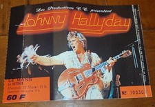 JOHNNY HALLYDAY Billet de Concert Le Mans 1979