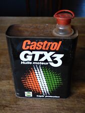 ancien bidon d'huile vintage CASTROL GTX3 collection garage voiture ancienne oil