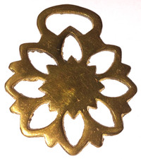 Horse Brass MédaillonVintage Anglais calèche harnais en laiton d'un cheval