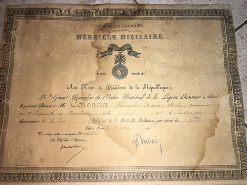 Diplome medaille militaire - medaille,