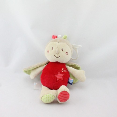 Doudou coccinelle beige - , rouge