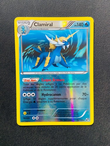 Carte pokémon clamiral 114 - clamiral, 32/114