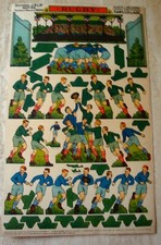 DECOUPAGE  RUGBY SPORT BALLON JOUEURS STADE EDITIOND JELP NANTES SS COLLAGE