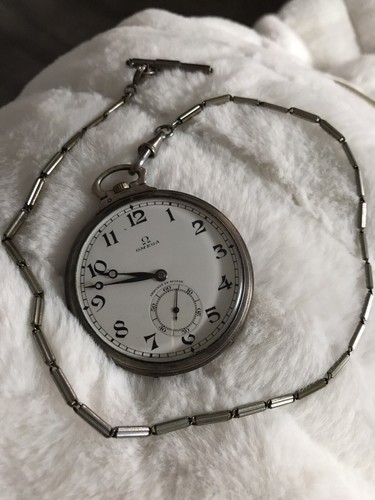 Montre gousset omega argent - à,