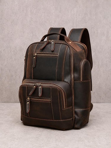 Vintage leather backpack large - vintage,