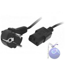 Câble d'alimentation PC - 1.8 mètres - Noir - Prise 2 pôles + terre Mâle - coudé