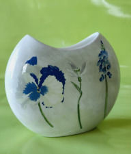 Vase en demi-lune à decor florale - Faience de GIEN- Collection Alice - France