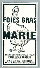 1920 Foie Gras & Truffes Marie Daburon Frères Paris Publicité Ancienne Truffles