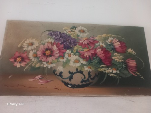 Huile sur toile nature morte - huile,