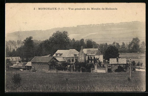 Cpa monchaux vue générale - cpa,