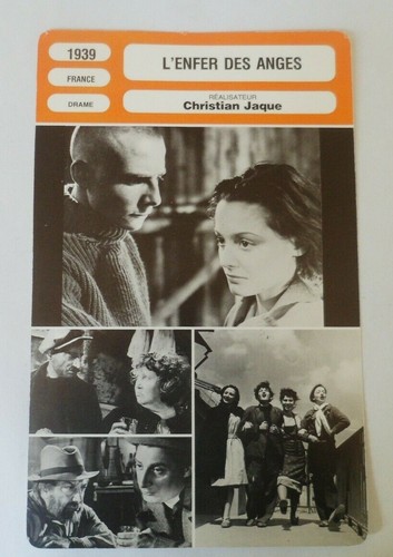 Carte fiche cinema 1939 - fiche,