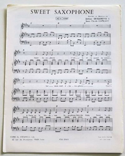 Partition vintage sheet - , music