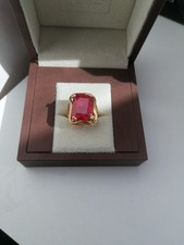 Bague Or Jaune 18 K Et Rubis