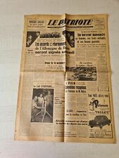 JOURNAL NAISSANCE ANNIVERSAIRE Le Patriote 21 Octobre 1954 N°293 NICE