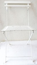 CHAISE D 'ENFANT DE JARDIN MODELE FIXE (NON PLIABLE) A LATTES TOUT METAL DEB.XXè