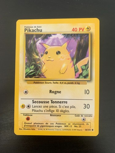 Carte pokémon pikachu - carte,