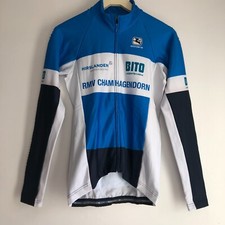 VESTE THERMIQUE VELO HOMME GIORDANA TAILLE XS BLEU/BLANC/NOIR EXCELLENT ETAT