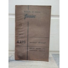 Perkins Moteur diesel 4.270 - Manuel de poche Reglage et Entretien