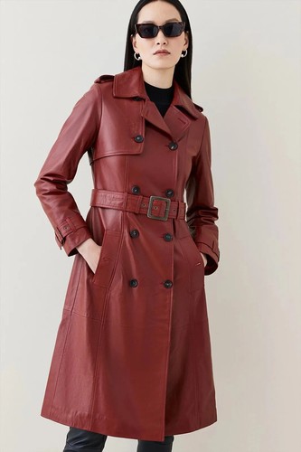 Manteau trench cuir - trench,