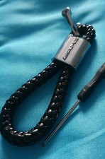 Porte- clé Mercedes Logo AMG cuir corde tresser 