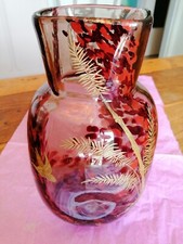 MAGNIFIQUE VASE FIN XIX ème EN PATE DE VERRE  EMAILLE   ERNEST LEVEILLE