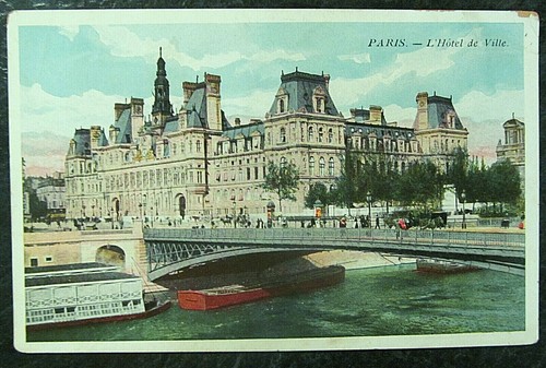 Cpa paris hôtel de ville - l'hôtel,