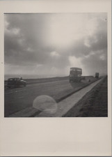 Bus anglais Vintage silver print,  Tirage argentique  13x18  Circa 1950  <