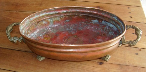 Ancien cuivre patte - patte, lion