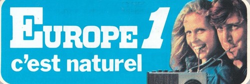 Autocollant radio europe 1 - radio.,