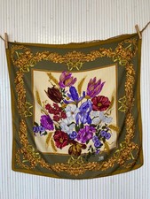 Foulard carré soie vintage - carré, de