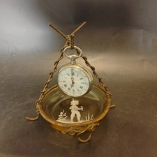 Ancien Porte Montre gousset Baguier Mary Gregory Art Nouveau Antique French