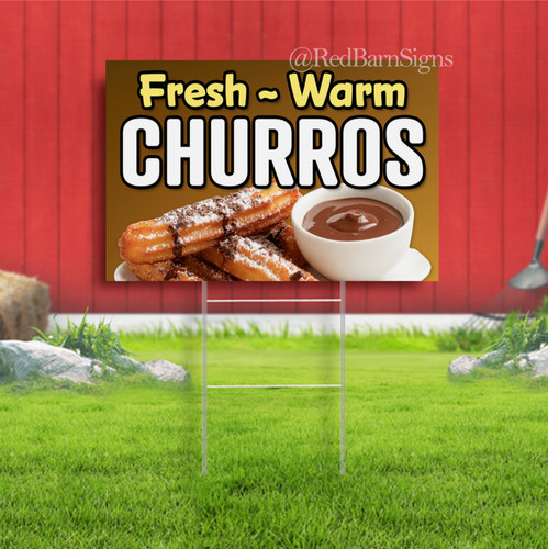 Fresh warm churros one sided - warm,