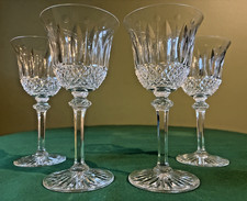 Lot 4 verres à vin blanc/Porto en cristal Saint Louis - Modèle Tommy - H : 14 cm