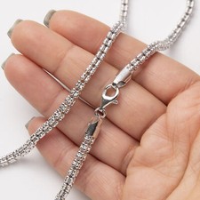 4mm Rhodium Coupe Glace Lien