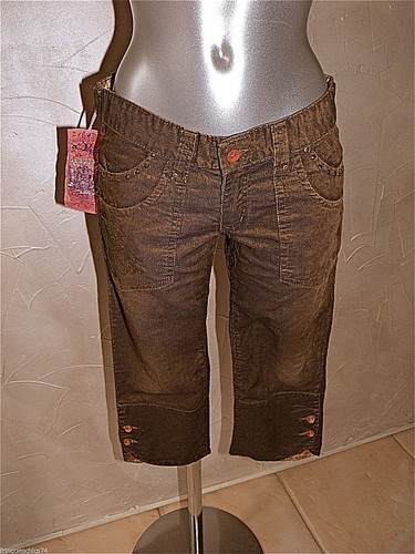 Pantacourt velours kaporal - velours,