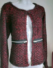 Gilet pull femme Rouge Noir