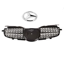 CALANDRE MERCEDES SLK R170 DE 08/1996 A 12/2003 NOIR BRILLANT ET CHROME + LOGO