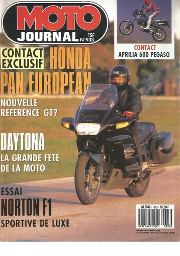 Moto journal 933 honda pan - moto,
