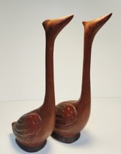 Duo sculpture Oiseaux Bois Exotique 28cm ?