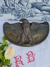 ANCIEN ENCRIER AIGLE SIGNE FRECOURT BRONZE
