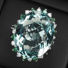 Bague ovale en argent sterling