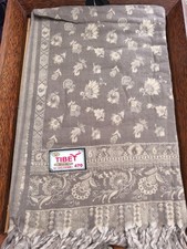 Écharpe Stole WOLLSCHAL Châle Pashmina Couverture Laine De YAK TIBET 123A